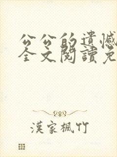 公公的遗憾小说全文阅读免费