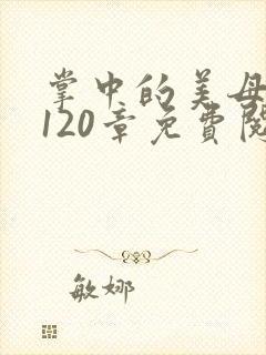 掌中的美母版主120章免费阅读封面