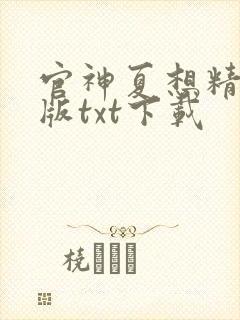 官神夏想精校正版txt下载封面