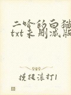 二哈的白猫师尊txt未删减版