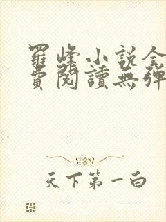 罗峰小说全文免费阅读无弹窗