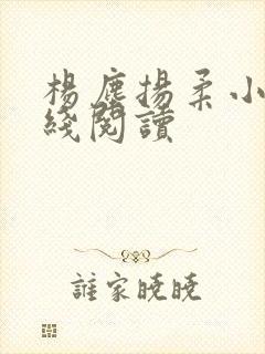 杨尘扬柔小说在线阅读