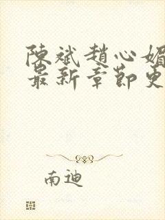 陈斌赵心媚小说最新章节更新时间表