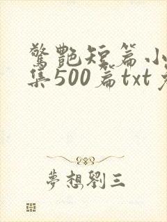 惊艳短篇小说合集500篇txt免费阅读封面