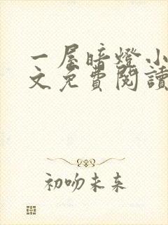 一屋暗灯小说全文免费阅读封面