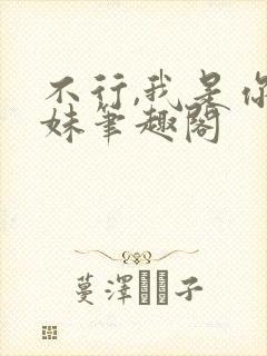 不行,我是你妹妹笔趣阁封面