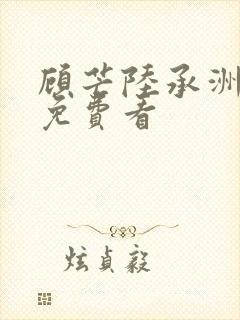 顾芒陆承洲小说免费看