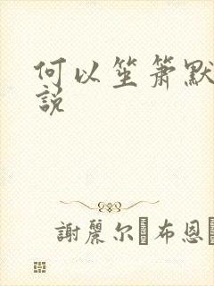 何以笙箫默 小说封面