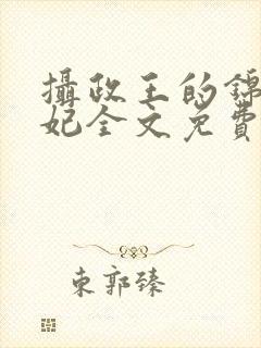 摄政王的锦绣王妃全文免费阅读