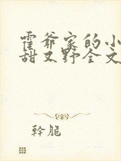 霍爷家的小祖宗甜又野全文