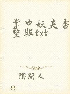 掌中妖夫番外完整版txt