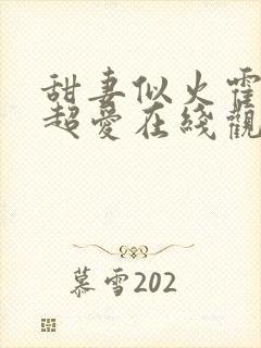 甜妻似火霍爷他超爱在线观看全集