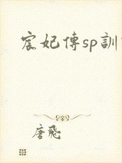 宸妃传sp训诫封面