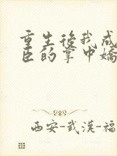 重生后我成了权臣的掌中娇小说txt下载