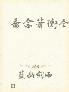 乔念萧衡全文封面