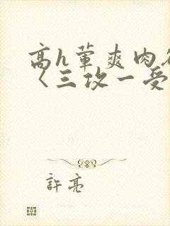 高h荤爽肉欲文〈三攻一受