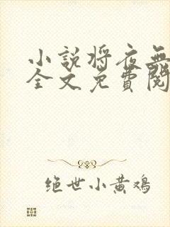小说将夜无弹窗全文免费阅读