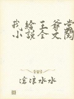 我给王爷当奶娘小说全文阅读