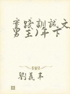 实践训诫文(双男主)年下
