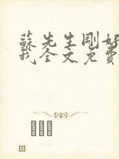 苏先生刚好暗恋我全文免费阅读