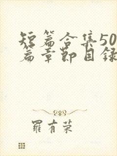 短篇合集500篇章节目录