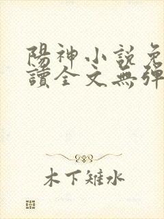 阳神小说免费阅读全文无弹窗