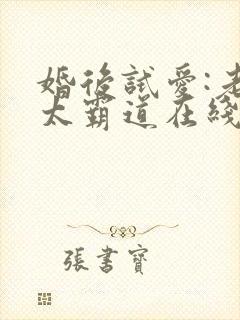 婚后试爱:老公太霸道在线阅读小说