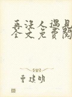 再没人遇见小说全文免费阅读
