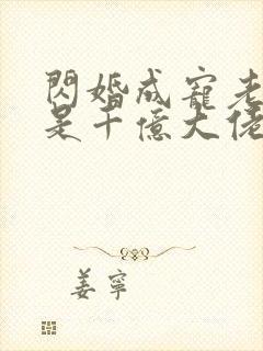 闪婚成宠老公竟是千亿大佬短剧