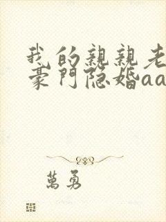 我的亲亲老婆:豪门隐婚aa制