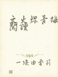 文火煨青梅免费阅读