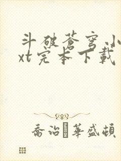 斗破苍穹小说txt完本下载封面
