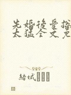 先婚后爱总裁别太猛全文免费阅读
