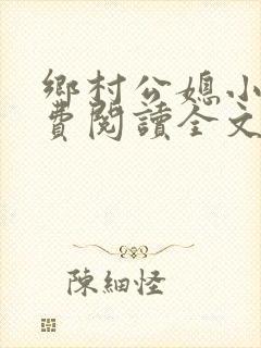 乡村公媳小说免费阅读全文