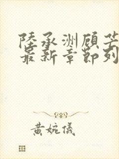 陆承洲顾芒小说最新章节列表