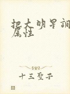 把大明星调成专属性