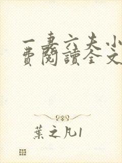 一妻六夫小说免费阅读全文封面