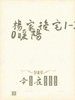 杨家后宅1-20暖阳