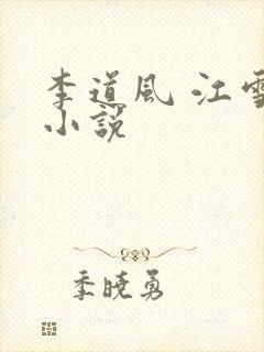李道风 江雪瑶小说封面