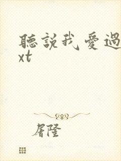 听说我爱过你txt