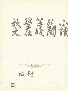 放学等我小说全文在线阅读封面