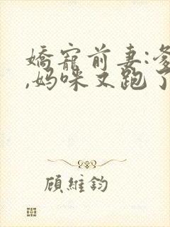 娇宠前妻:爹地,妈咪又跑了全文阅读封面