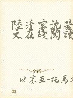 陆清宴沈若昭全文在线阅读