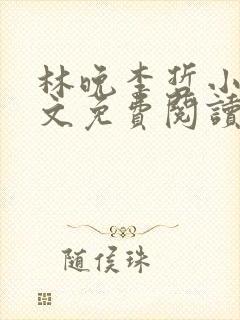 林晚李哲小说全文免费阅读