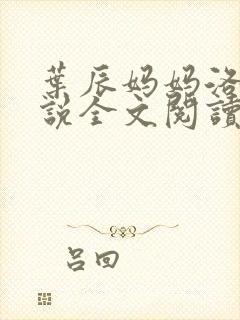 叶辰妈妈洛雪小说全文阅读