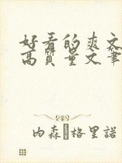 好看的爽文小说高质量文笔好