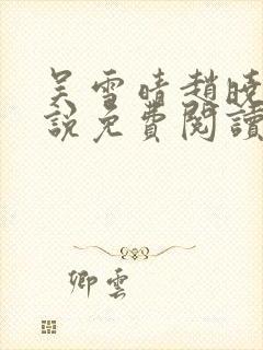 吴雪晴赵晓东小说免费阅读