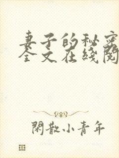 妻子的秘密小说全文在线阅读封面