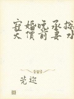 宠婚晚承总裁的天价前妻 水嫩芽