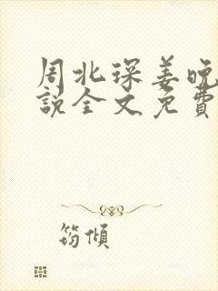 周北琛姜晚的小说全文免费